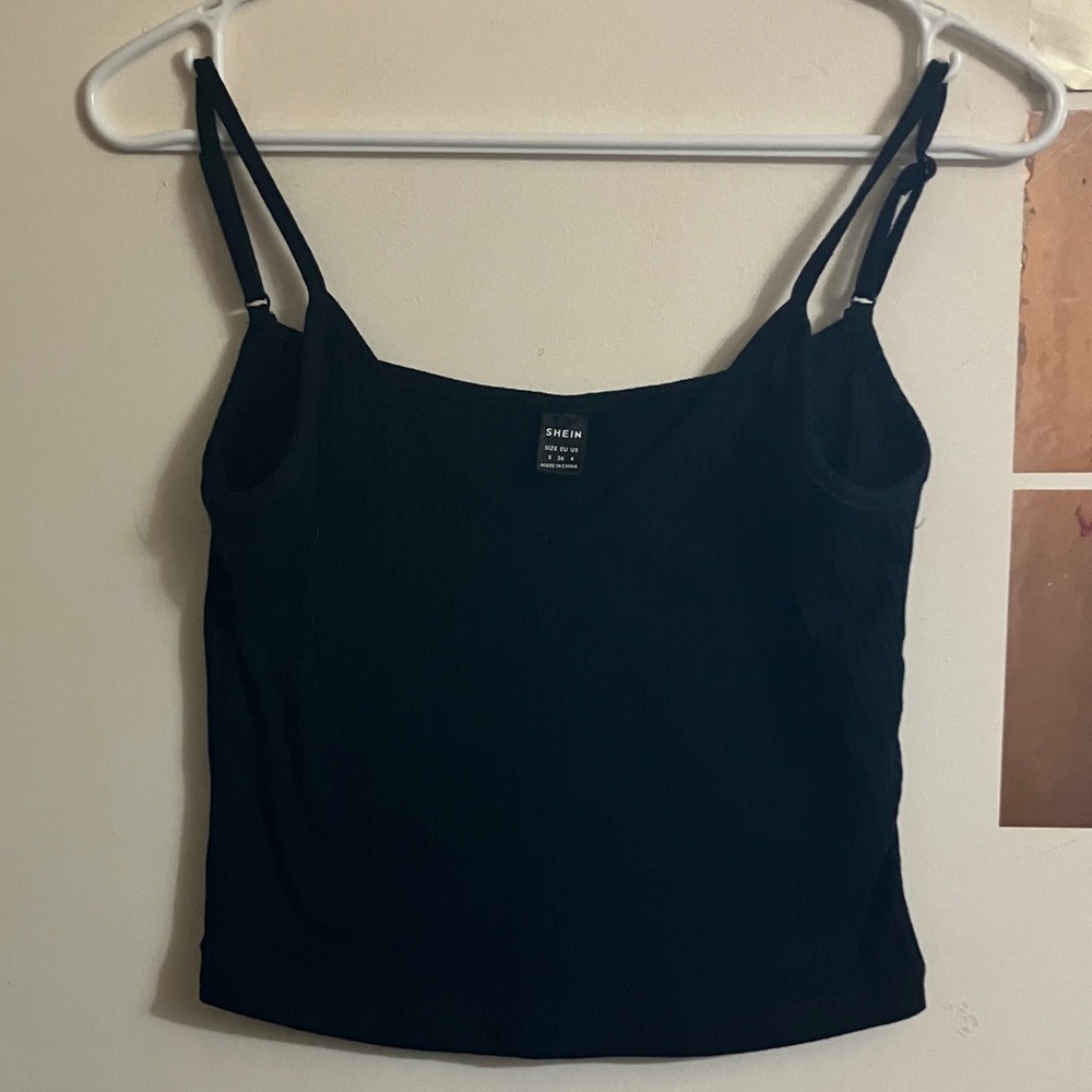 SHEIN Elegant Black Camisole Top